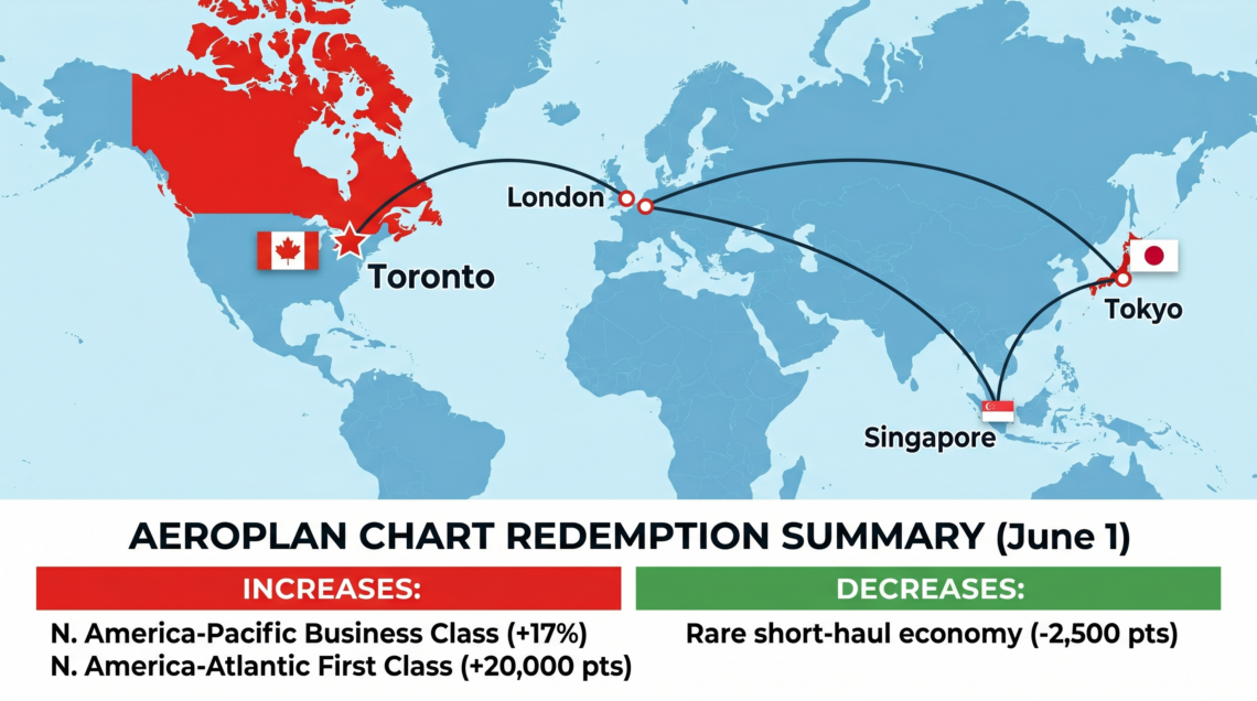 June 2026 Aeroplan Flight Reward Chart